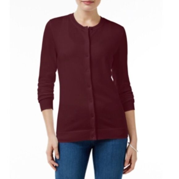 Karen Scott Crew-Neck Cardigan women’s size Petite XL - Picture 1 of 5